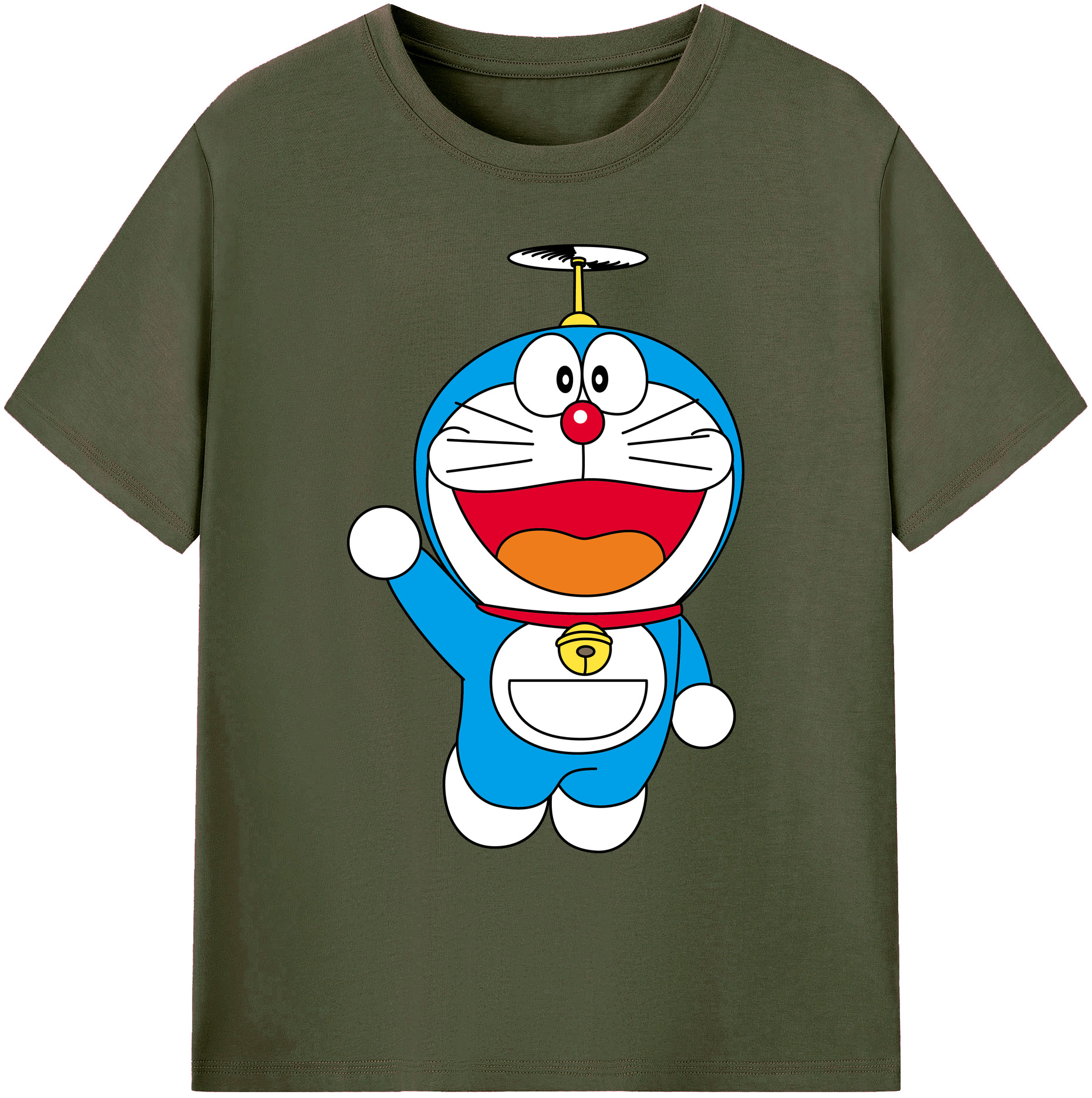 （画像用） ドラえもん Doraemon 綿100％ メンズ半袖Tシャツ｜肌触りやわらか＆通気性